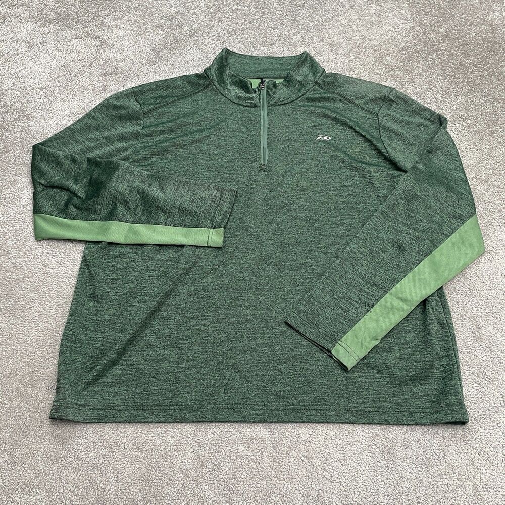 Pro-Player 1/4 Zip Knit Pullover Active Jacket Mens XL Green Polyester Outdoor